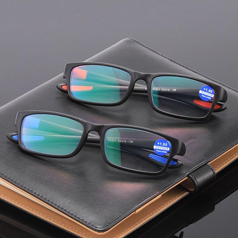 Ultraleichte Lesebrille, blaues Licht, blockierende Presbyopie-Brillen, Herren, Hyperopie, optische Brillen + 1,0 + 1,5 + 2,0 + 2,5 + 3,0 + 4,0