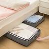 Under Bed Storage Bag Quilt Bag with Transparent Cover Dust Proof Wardrobe Organizer for Clothes Sheets Home Dormitory Closet