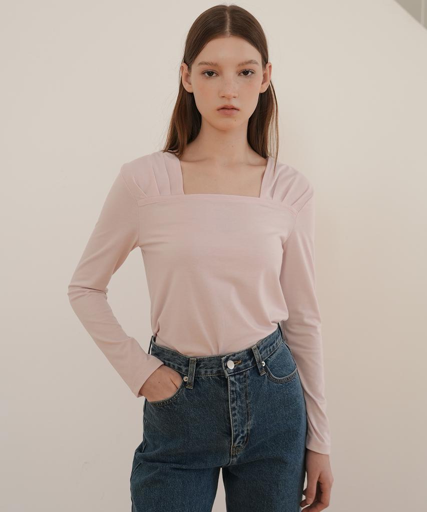PAUL&ALICE Shirred Square Tee / 3 Colors