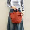 3065 Round Bottom Plain Small Tote Bag SN Deli Recycled Cotton [Rootote] (Turquoise)