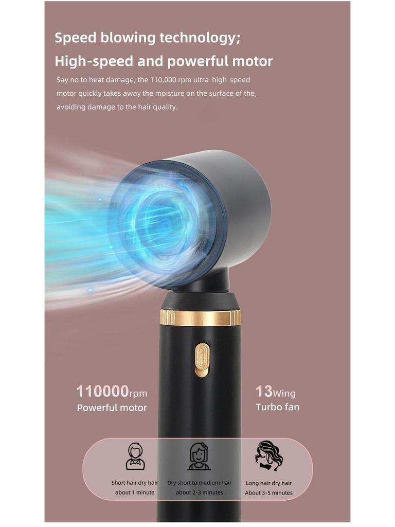 5-in-1 Hot Air Brush Set: Automatic Curler, Straightener, Multifunctional Hair Dryer with Replaceable Heads