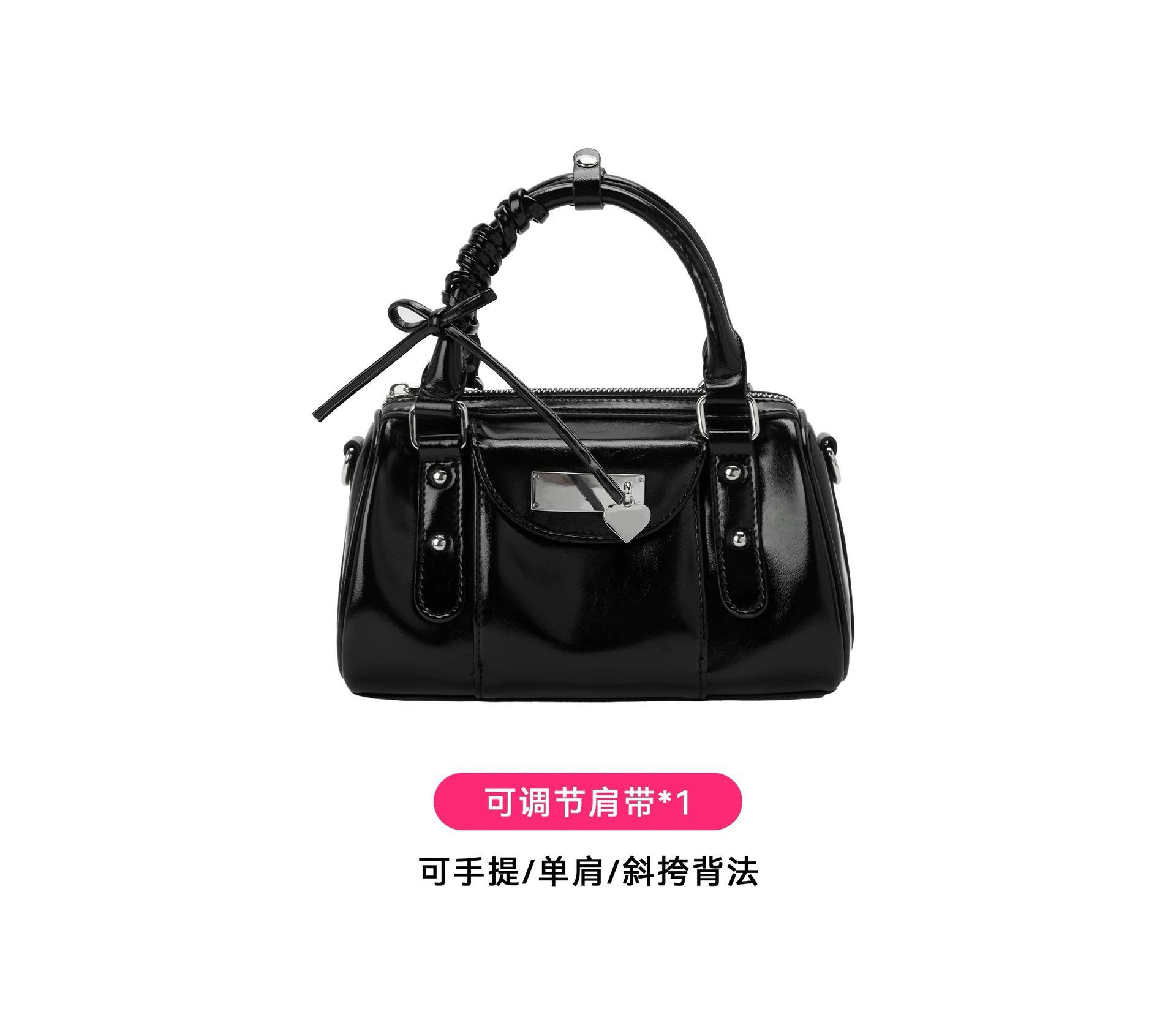 

New niche texture ballet bowling bag sweet cool love sweet cool bow messenger bag versatile