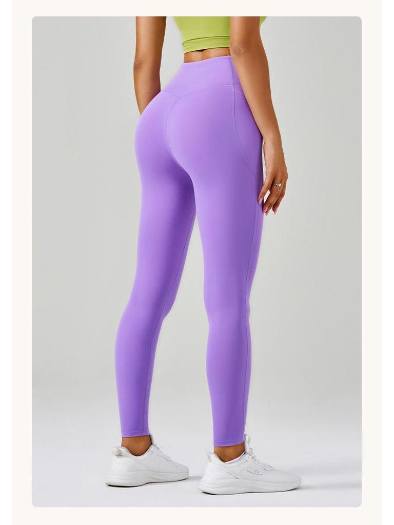 2025 Cloud Feel High Waist Yoga Pants for Women: Brushed Fabric, No Visible Lines, Pocket Design, Peach Lift, Full Length