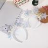 Glittering Rhinestones Snowflake Headband for Women and Girls White Headwear Hair Accessory for Christmas and Winter Fun