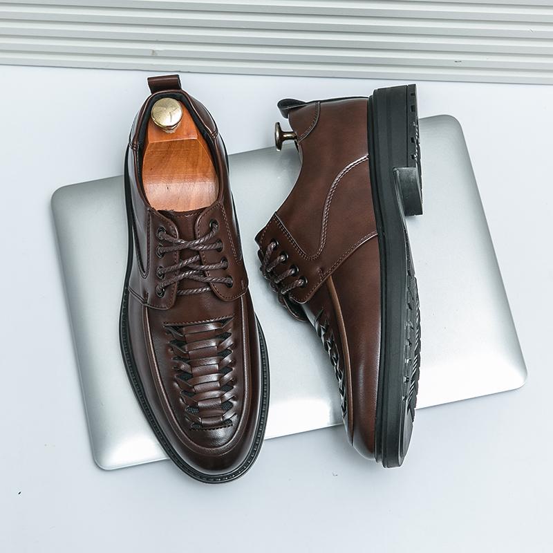 Luxury Brand Mens Formal Shoes Italian Design Leather Dress Shoes Men Office Business Oxfords Wedding Shoes Causal Male Footwear
