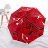 1pc Music Notes Pattern Automatic Folding Umbrella Durable Iron Frame,All Seasons Home Travel Outdoor Multifunctional Umbrella Yy251115157