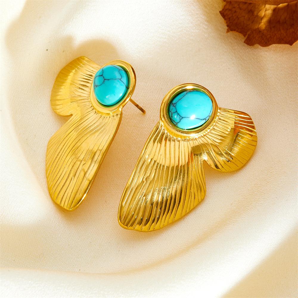 French Retro Exaggerated Stud Earrings Niche Design Sense Earrings High Sense Personality Fashion Earrings Do Not Fade