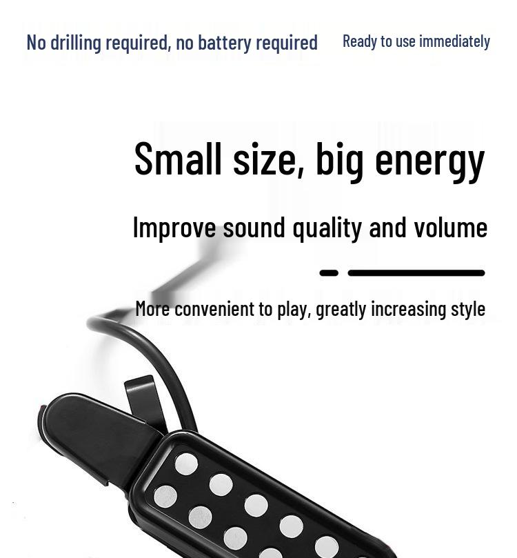 P-012 High-Fidelity No-Drill Soundhole Folk Guitar Pickup with 3m Cable