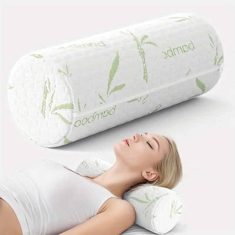 1PCS Cervical Pillow Cylindrical Office Memory Foam Lumbar Pillow Adult Leg Pillow Slow Rebound Side Sleeping Cervical Pillow 1PCS 1839₽