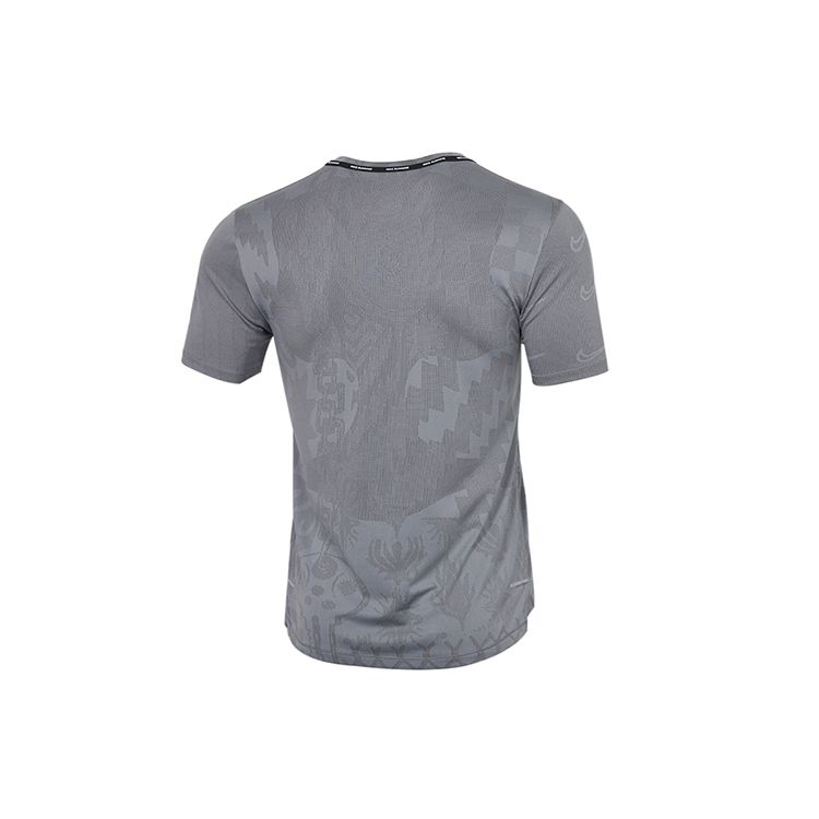Nike TechKnit Wild Run Reflective Stripe Running Short Sleeve T-Shirt Men Tops Gray CJ5815-010