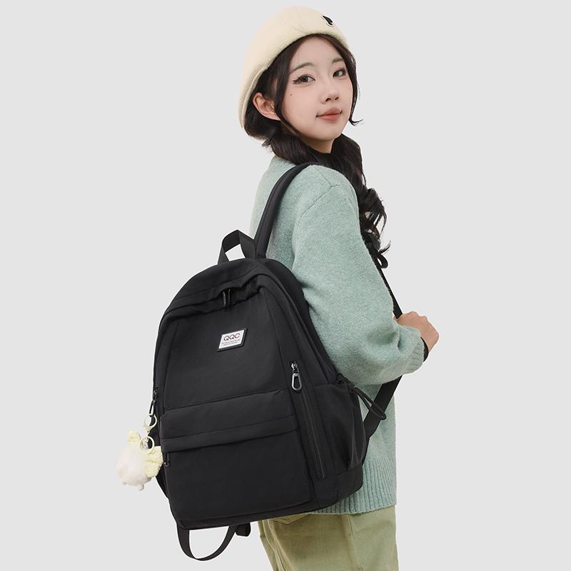 Women's Large Capacity Reduced-Burden Durable Backpack Junior High School Students Multi-Layer Multi-Pocket Schoolbag