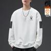 Men's 2025 Autumn American Style Heavyweight Loose Fit Long Sleeve Hoodie with Round Neck and Plus Velvet - Trendy and Versatile Sportswear.