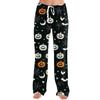 Women's Drawstring Halloween Print Trousers Casual Pants