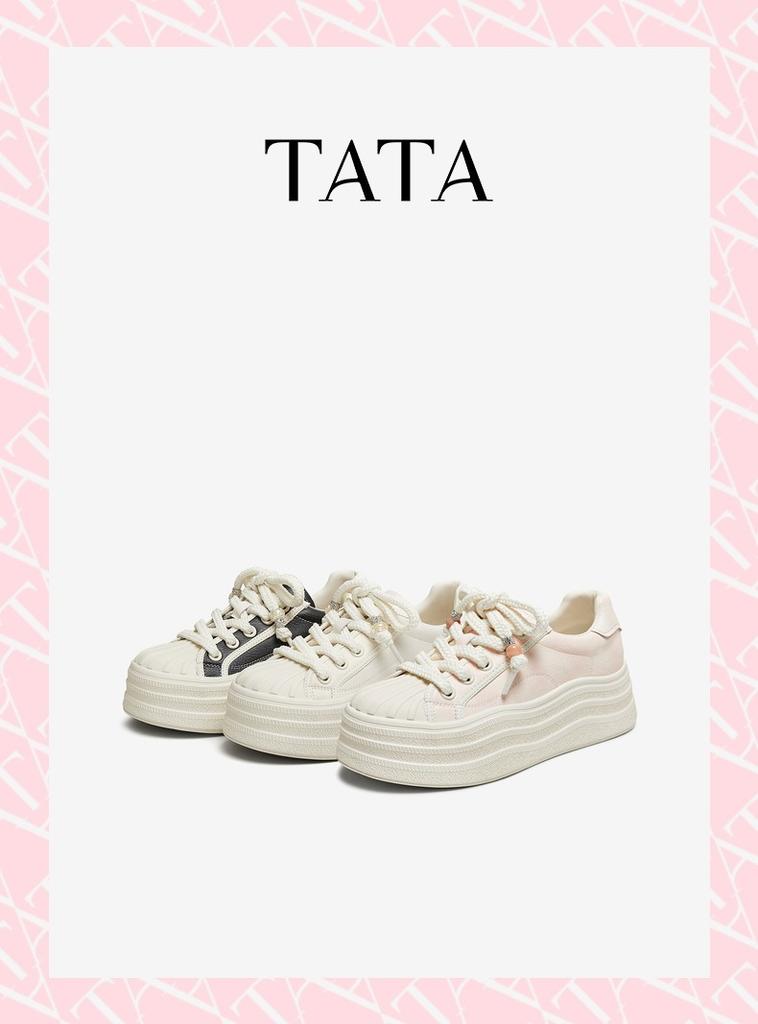 TATA/She 2025 Spring Shopping Mall Same Style Sports Fashion Casual Women's Board Shoes
