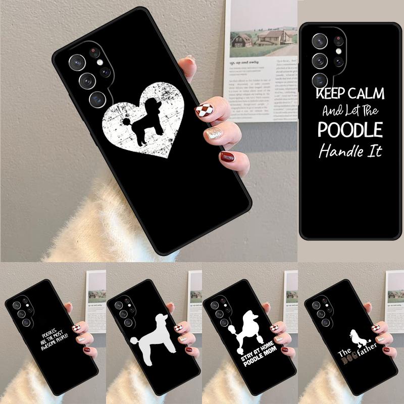 Peace Love Poodle Silicone Phone Case For Samsung Galaxy Note 10 Pro S26 S25 S24 S23 S22 S21 Plus S25Ultra Capa Cover
