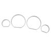 Silver Dashboard Trument Gauge Panel Ring Cover Trim Set Plastic Fit For BMW 3 Series E46 1999 2000 2001 2002 2003 2004 2005