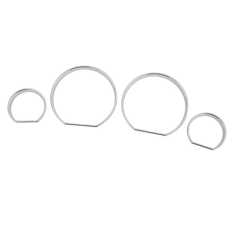 Silver Dashboard Trument Gauge Panel Ring Cover Trim Set Plastic Fit For BMW 3 Series E46 1999 2000 2001 2002 2003 2004 2005