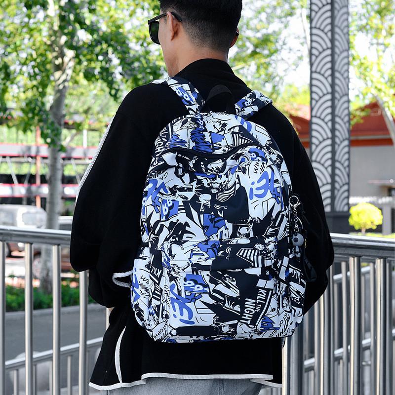 Fashionable Middle School Student Backpack Nylon Lightweight School Bag With Padded Shoulder Straps For Teens