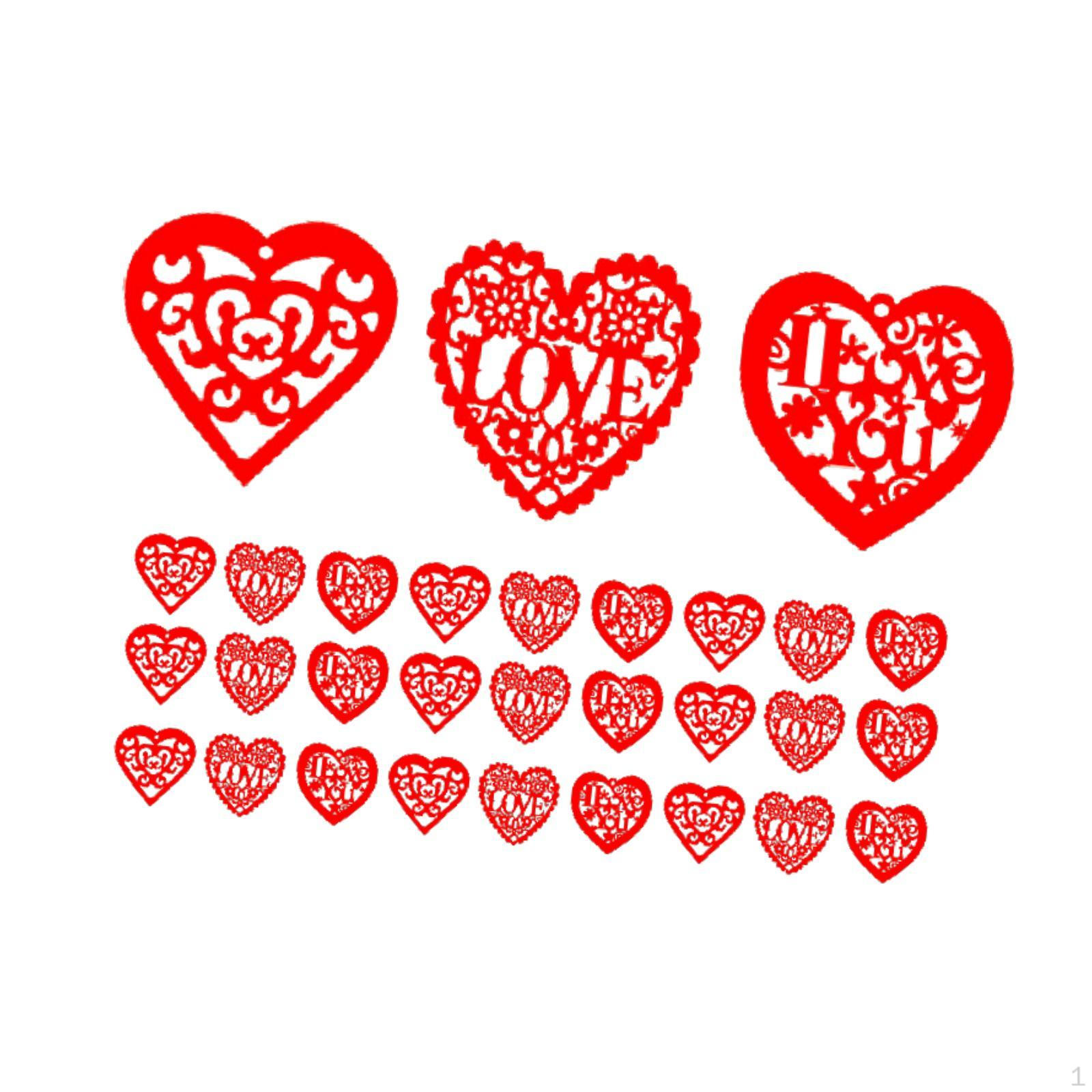 

Украшения в виде сердца из фетра на День святого Валентина, подвесные украшения, романтическая форма для праздника 30 Pieces