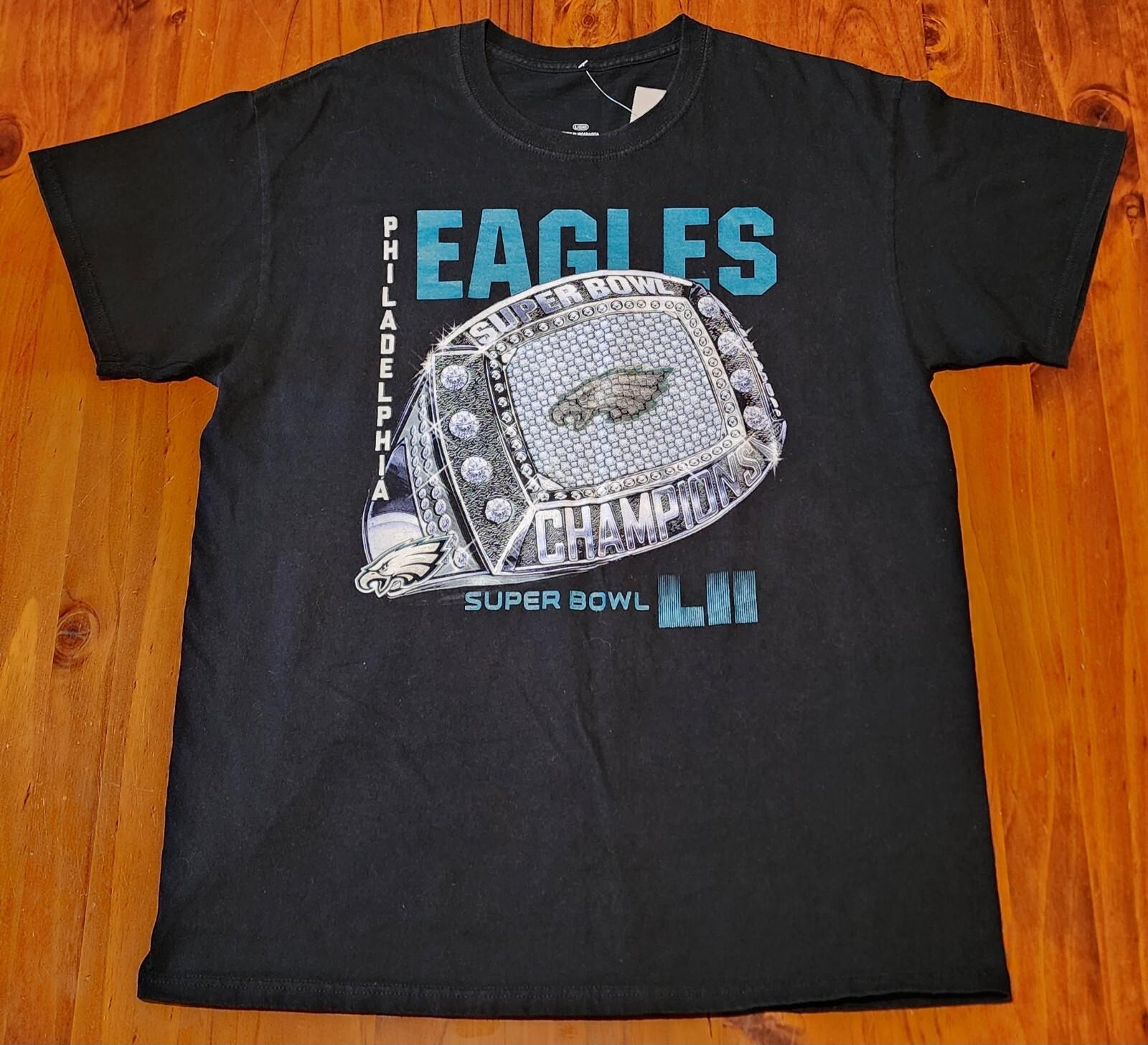 Philadelphia Eagles Tee Large Super Bowl 52 NFL Champions Super Bowl Ring Foles Unisex T-Shirt XXXL