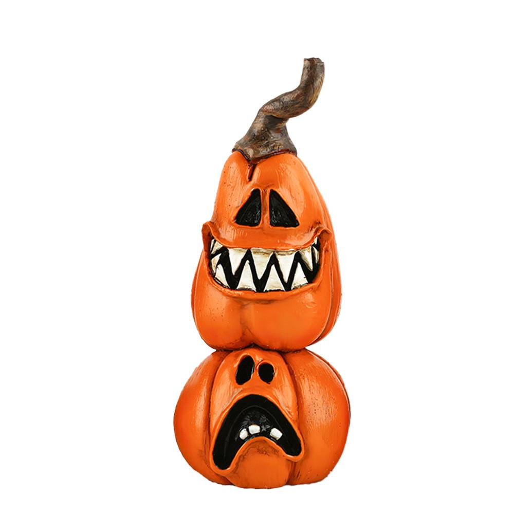 Charming Halloween Resin Ghost And Black Cat Pumpkin Ornament Perfect For Spooky Seasonal Decor