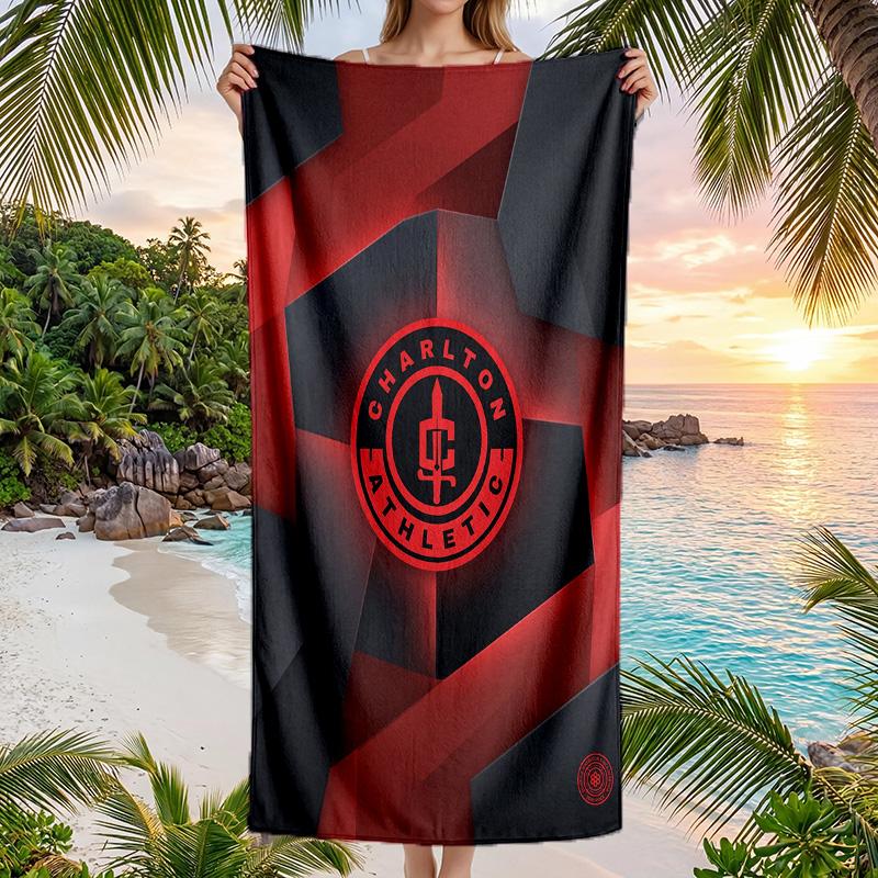 Charlton Athletic FC Druck Schnelltrocknendes Strandtuch Mikrofaser Saugfähig Tragbares Reise-Schwimmtuch