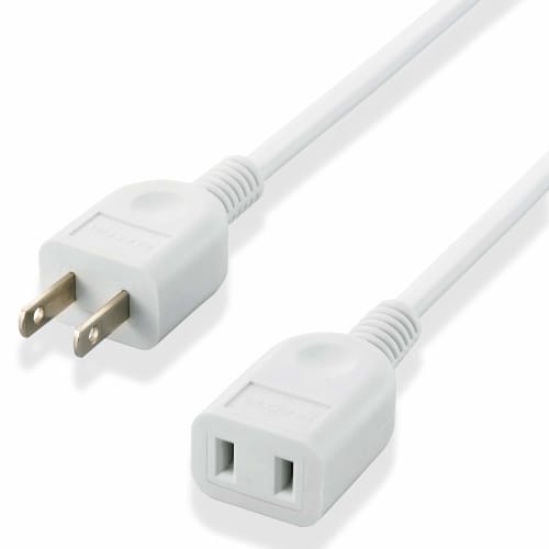 ELECOM 2 Pin Plug Power Extension Cable 3.0m T-E2230