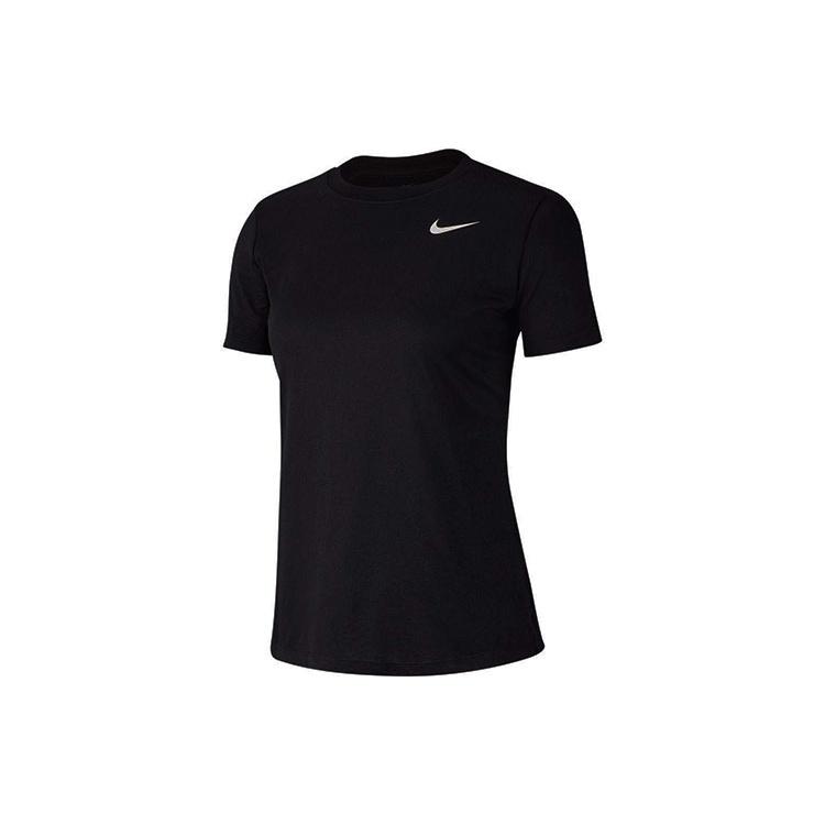 (WMNS) Nike Quick Dry Side Round Neck Pullover Short Sleeve Black Women s AQ3210-010 S