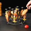 304 Stainless Steel Air Fryer Grill Rack, Multi-purpose Skewer Stand for Kitchen & Outdoor Barbecue