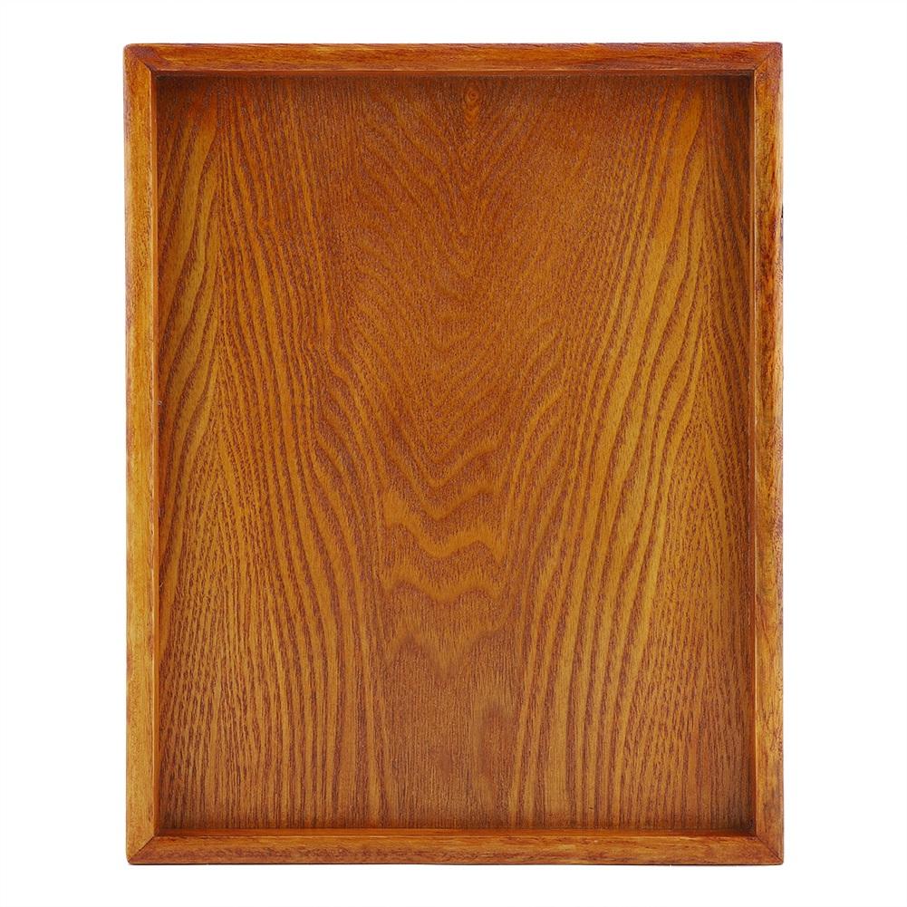 Rechthoekig Houten Theeblad Serveertafel Bord Snacks Voedsel Opbergbak voor Hotel Thuis(20*8cm)