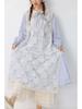 Sweet Mori Girl Embroidered Layered Vest Dress