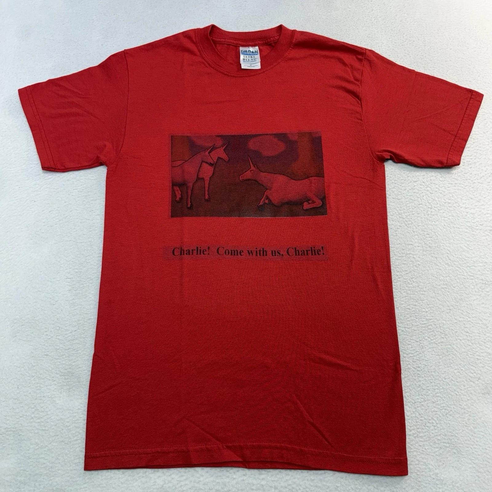 Charlie The Unicorn T-Shirt Shun The Non Believer VTG Gildan Tag Small 3XL
