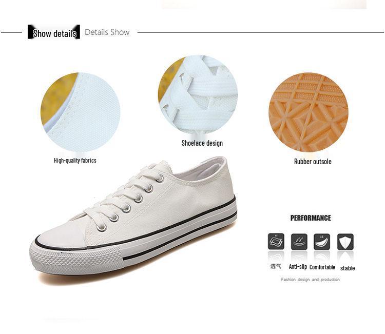 Unisex Low-Top Canvas Sneakers, Classic Korean Style, Versatile Casual Shoes, Perfect for Couples and Students, Model H01