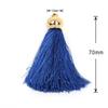 2Pcs Mix Color Silk Satin Tassel Charm Necklace Earring Findings Tassels For Jewelry Making Gold Caps Mob Straps