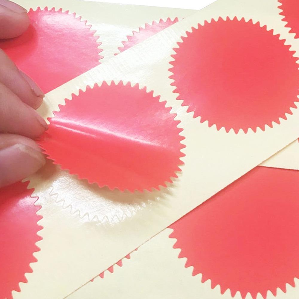 100pcs Serrated Edge Cut Serrated Edge Embosser Stickers  For Awards
