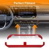Red Center Dash AC Vent Frame Cover Conditioning Trim For Chevrolet Colorado 23+