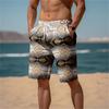 Hawaiian Ethnic Pattern Beach Shorts For Men Geometric Pattern 3D Printed Swimming Trunks Unisex New Summer Vacation Short Pants