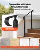 Handrails for Outdoor Steps, 2-3 Step Adjustable Height, Carbon Steel Transitional Handrail with Installation Kit, Exterior Hand Railing for Steps,