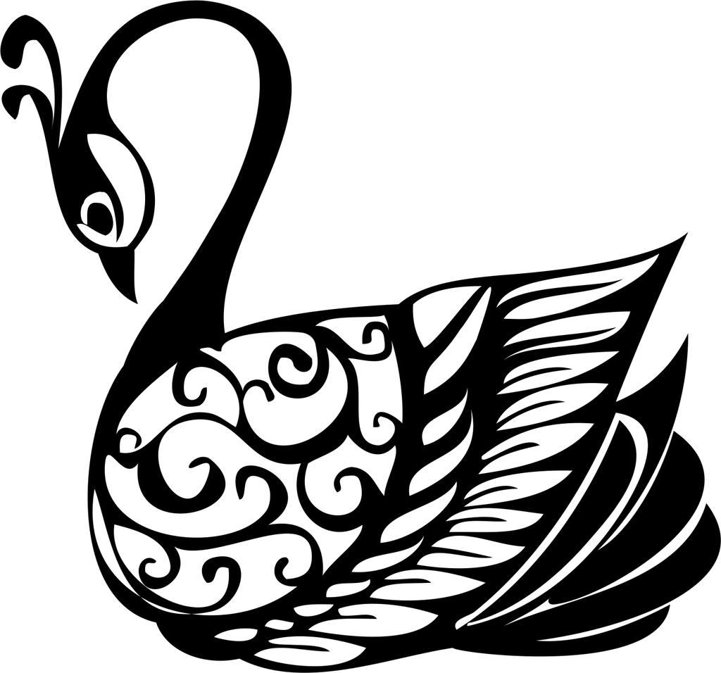 Printtoo Scrap-booking Swan Pattern Wooden Rubber Stamp Card Making Square Stamps-2 X 2