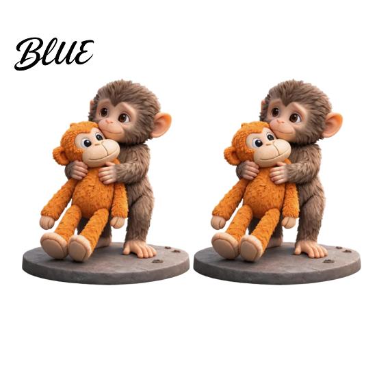 Schlafzimmer Dekoration Affe 3D Gedruckte Figur Niedlich Klein Hält Plüschtier Dekorative Statue Sammlerstück Ornament für Zuhause Büro Wohnzimmer