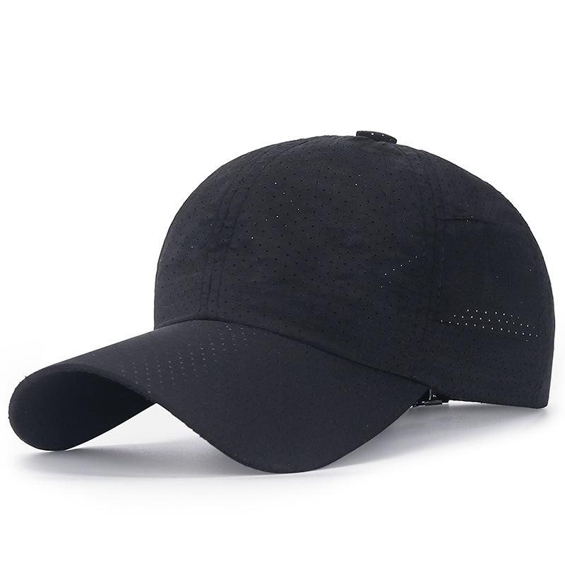 Wholesale Men Women Summer Baseball Cap Quick Drying Hats Unisex Breathable Sport Pure Color Snapback Hat Bone Baseball Hat