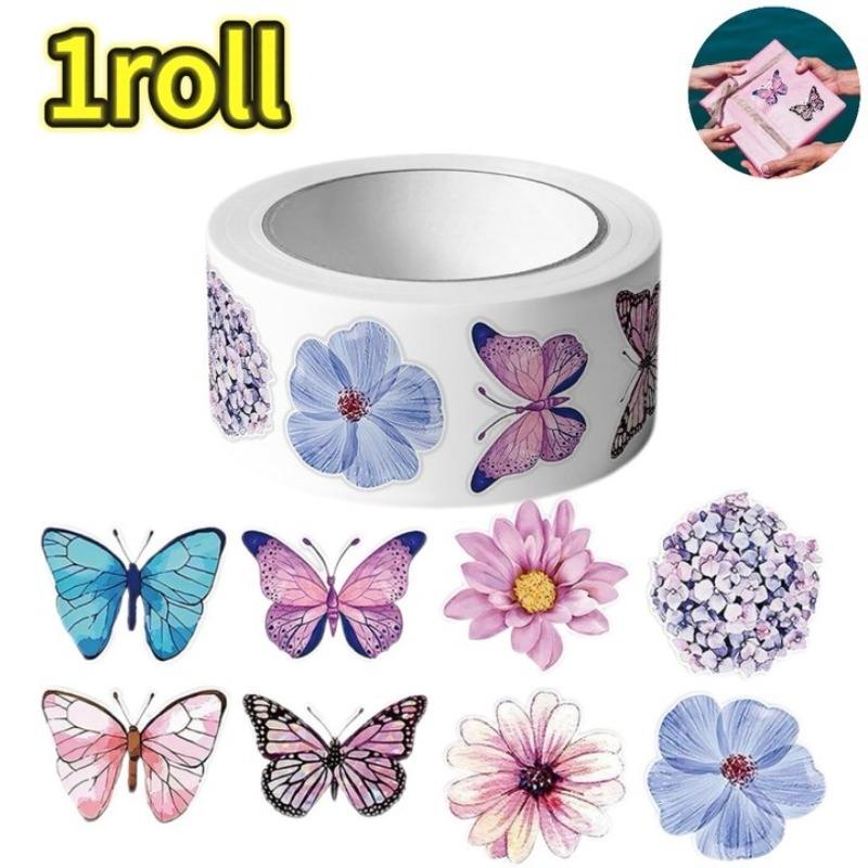 Colorful Butterfly Flower Sticker Colorful Butterfly Decals Stickers Party Decoration Scrapbook Stationery Gifts for Christmas