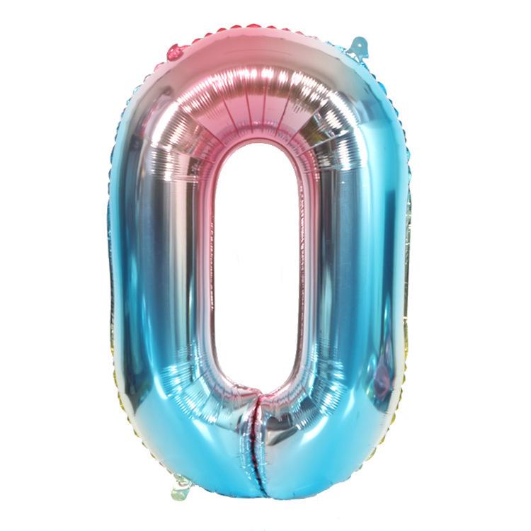 32" Gradient Color Aluminum Balloon for Birthday Party Decoration