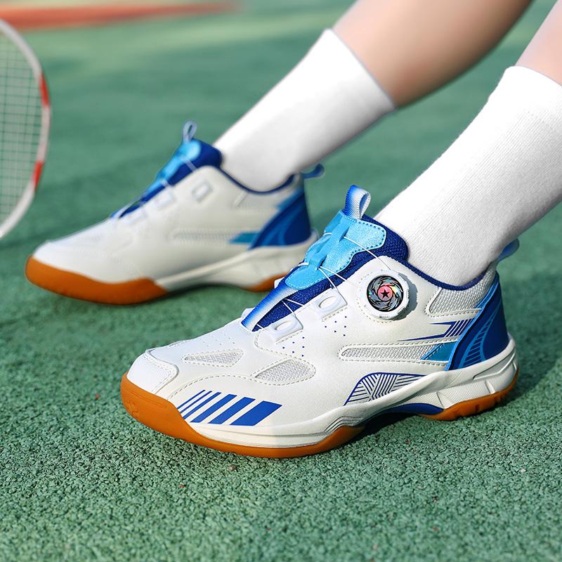 Professional Button Children's Badminton Table Tennis Shoes for Boys Girls Autumn Breathable Anti-Slip EVA Midsole Rubber