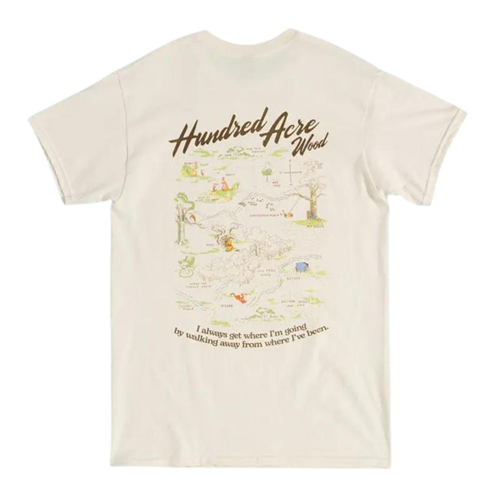 Winnie the Pooh Unisex Adult Hundred Acre Wood Map Back Print T-Shirt