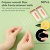 60Pcs/Box Fishbone Double-Headed Toothpick Brush Dental Oral Care Clean Teeth Food Residue Tools Household Superfine Toothpicks