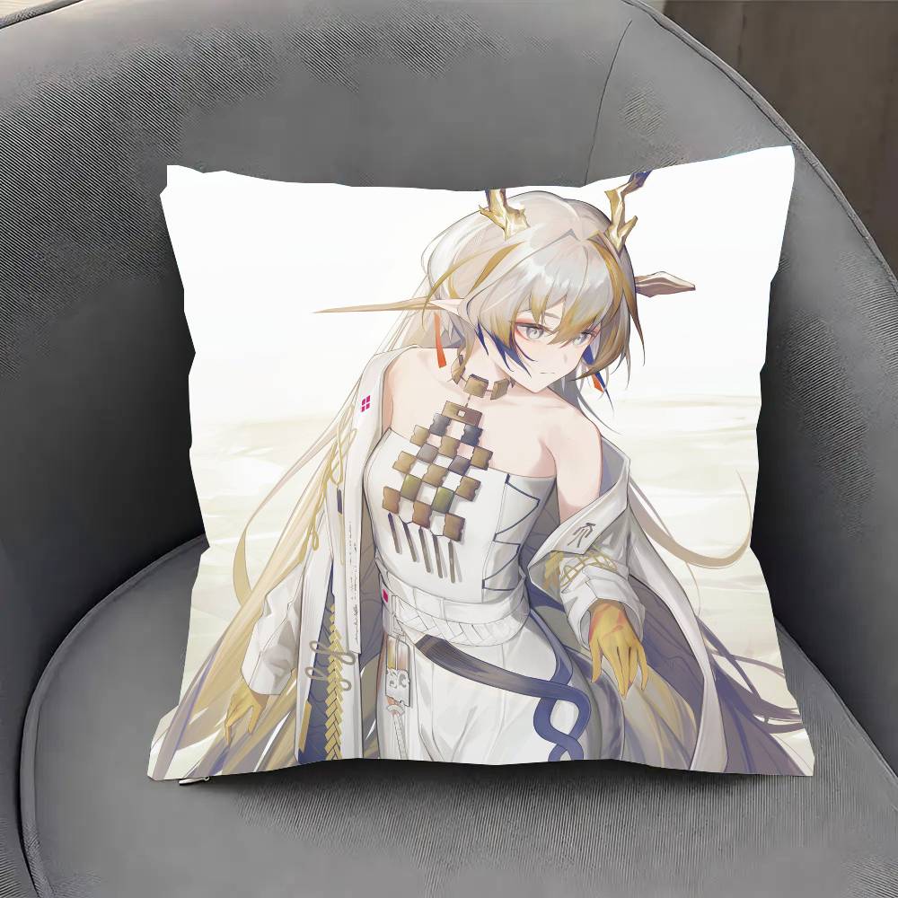Shu Animerad Spel A-Arknights Kuddfodral Soffkuddeöverdrag Rum Heminredning