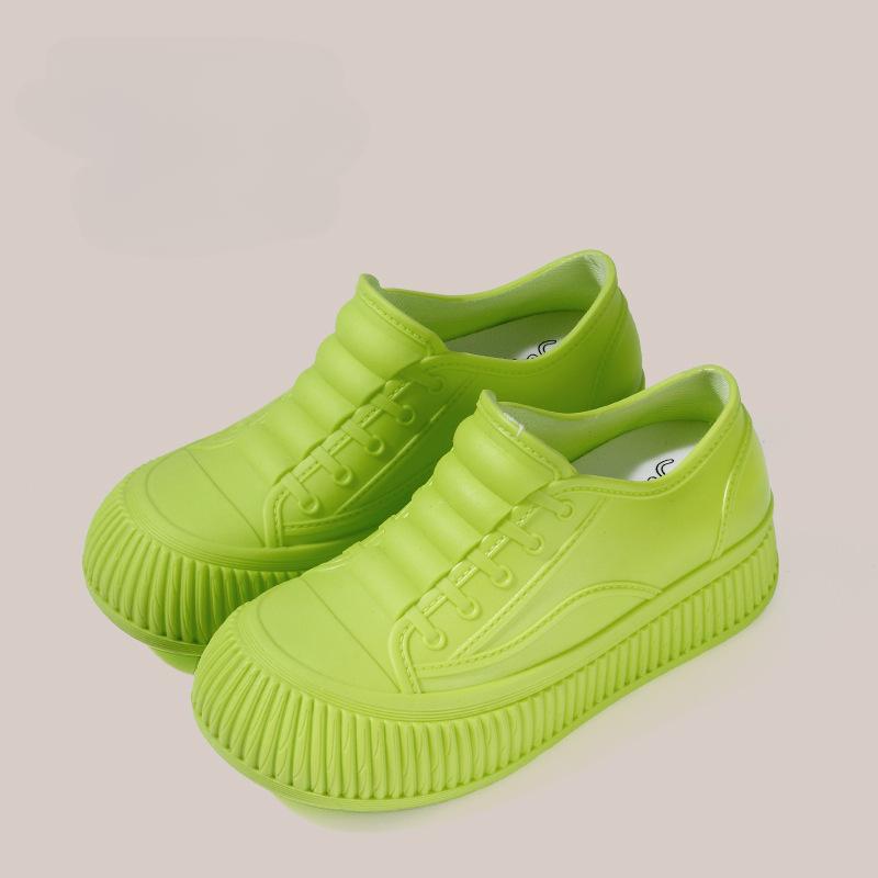 New Women's Fashion Waterproof and Wear-resistant Warm Velvet Short Rain Boots