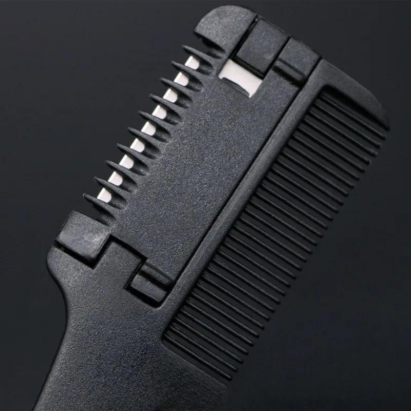 Hair Cutting Comb Hair Brushes with Razor Blades Hair Trimmer Cutting Thinning Tools Barbershop Salon Styling Tool Comb 2026 New
