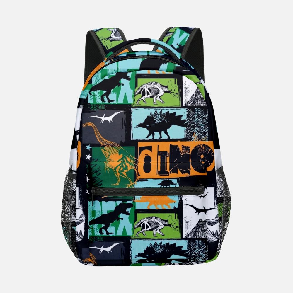 Popular Novelty Cool Dinosaur Student Bookbag Notebook Backpacks 3D Print Oxford Waterproof Boys/Girls Travel Backpacks